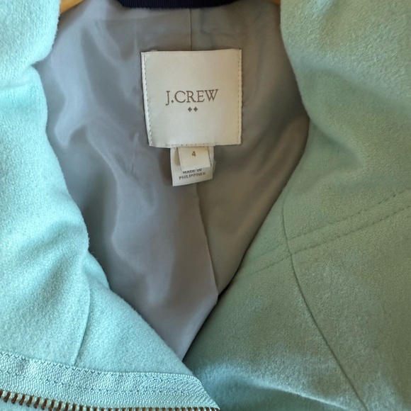 J. Crew Women's Soft Blue Pea Coat - Picture 3 of 5